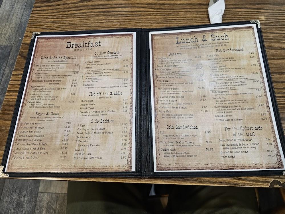 Outlaw Cafe Menu image 1