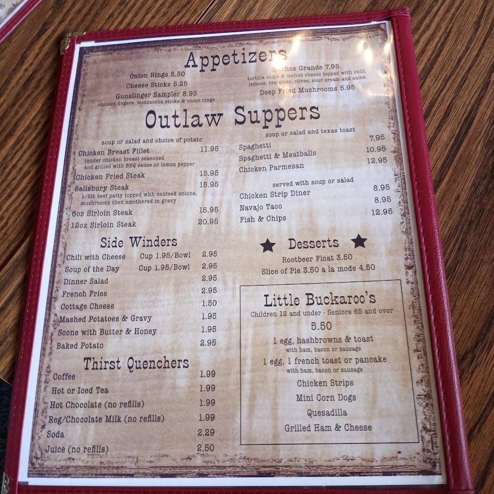 Outlaw Cafe Menu image 3