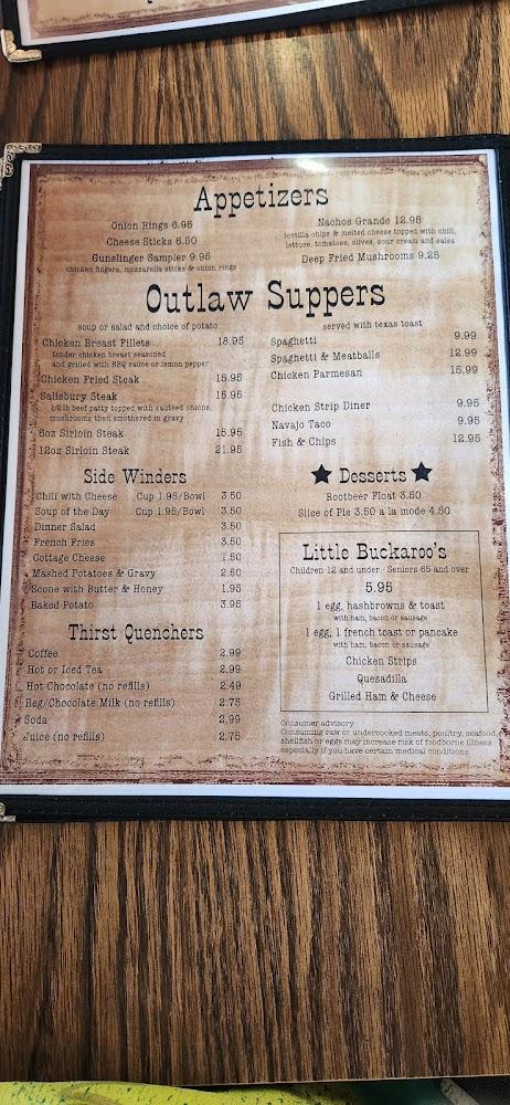 Outlaw Cafe Menu image 4
